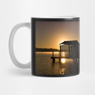 Boathouse in Silhouette Mug